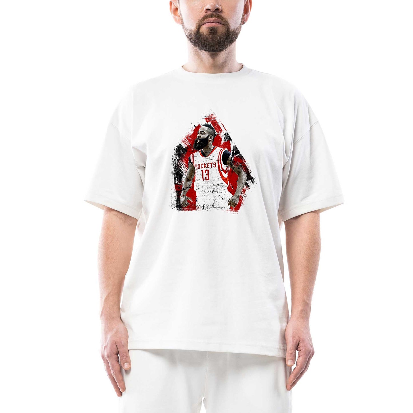 James Harden Splash Oversize Beyaz Tişört