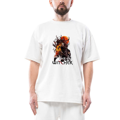 The Witcher Season 2 Geralt Burn Oversize Beyaz Tişört