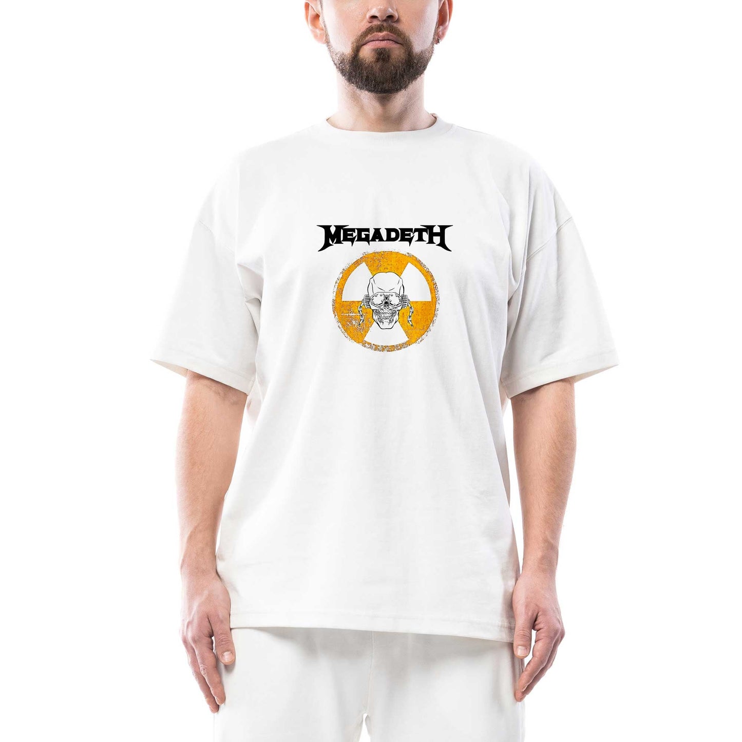 Megadeth Danger Oversize Beyaz Tişört