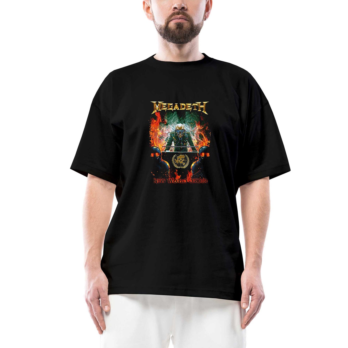 Megadeth New Order World Oversize Siyah Tişört