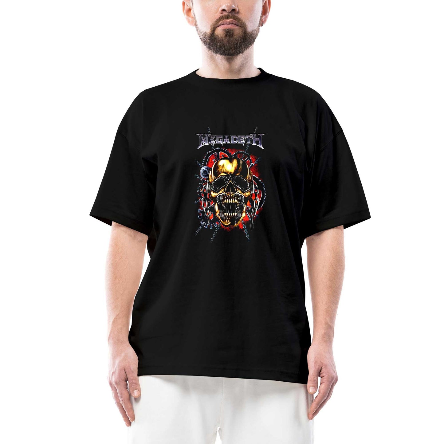 Megadeth Skull Slave Oversize Siyah Tişört