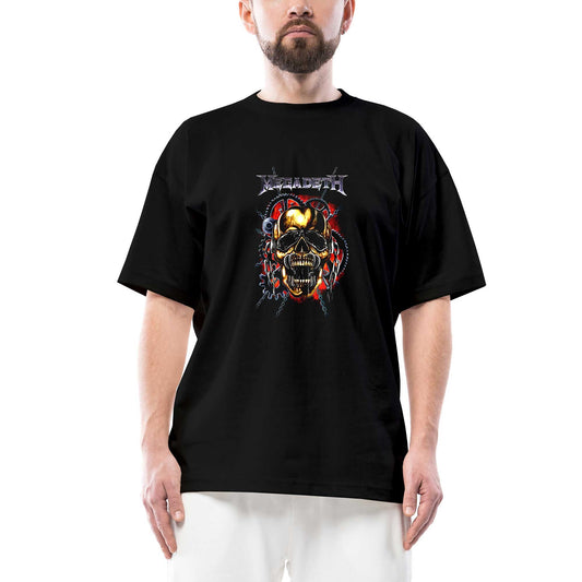 Megadeth Skull Slave Oversize Siyah Tişört