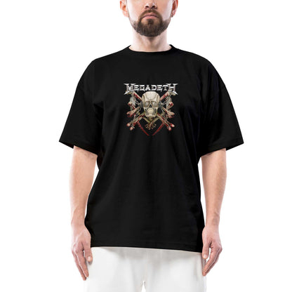 Megadeth Skull Oversize Siyah Tişört