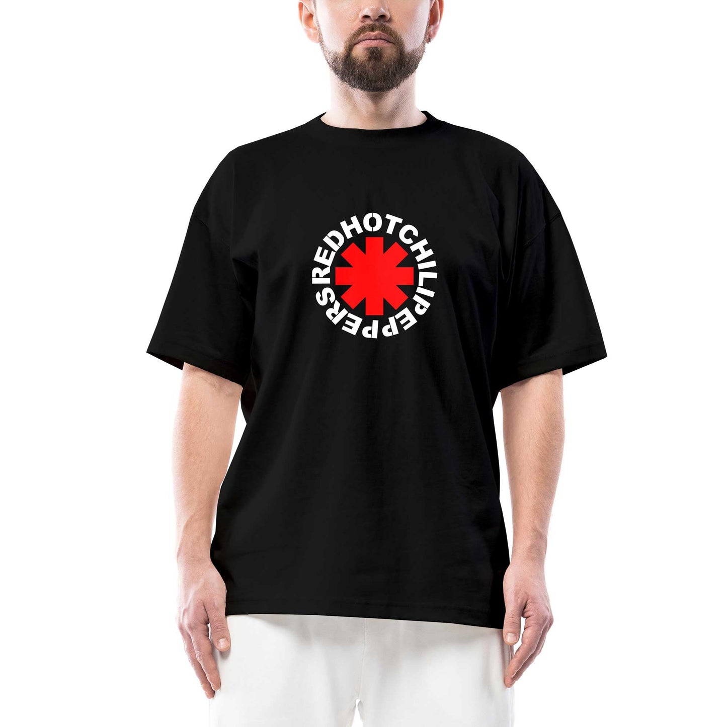 Symbol Red Hot Chili Peppers Oversize Siyah Tişört