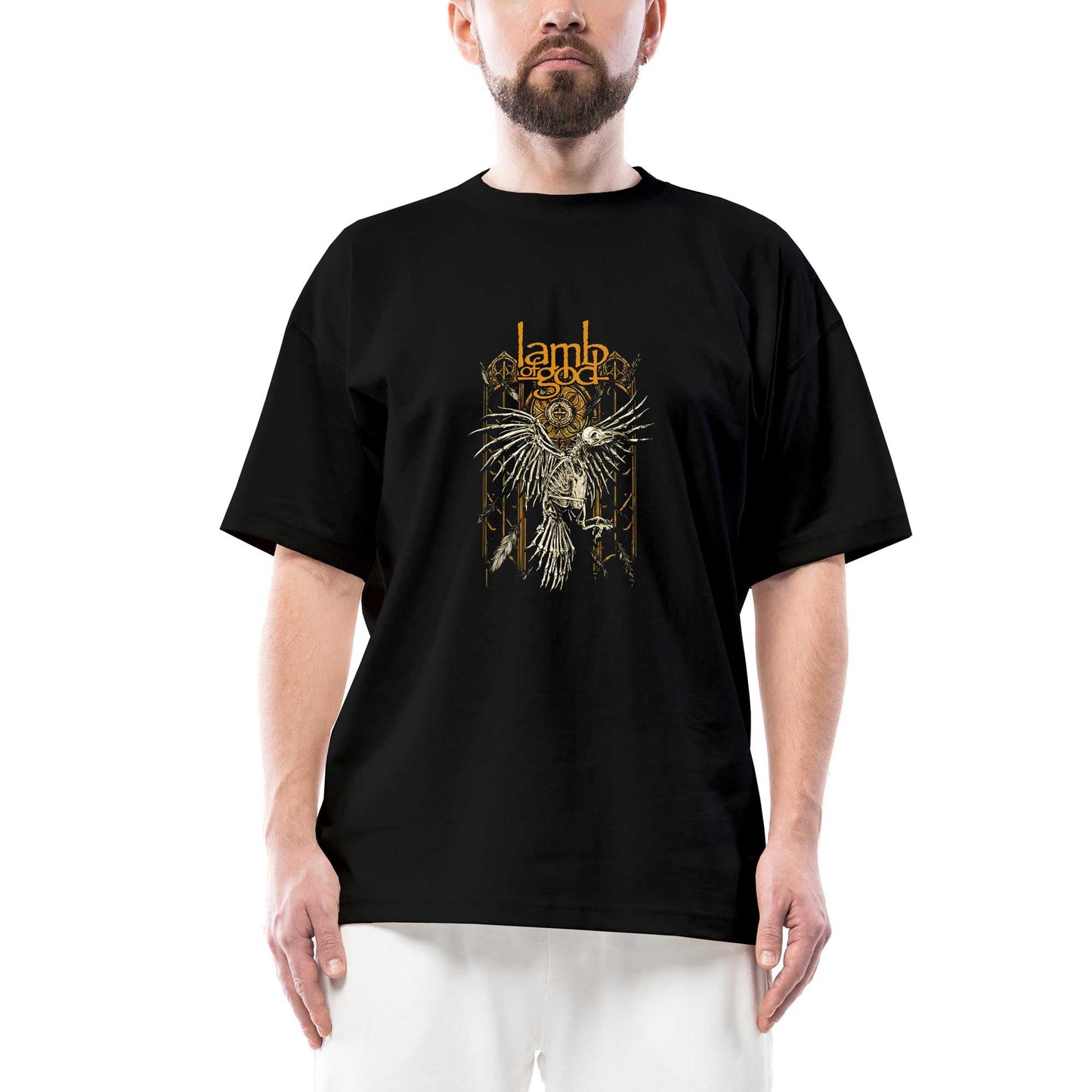 Lamb Of God 4 Papat Oversize Siyah Tişört