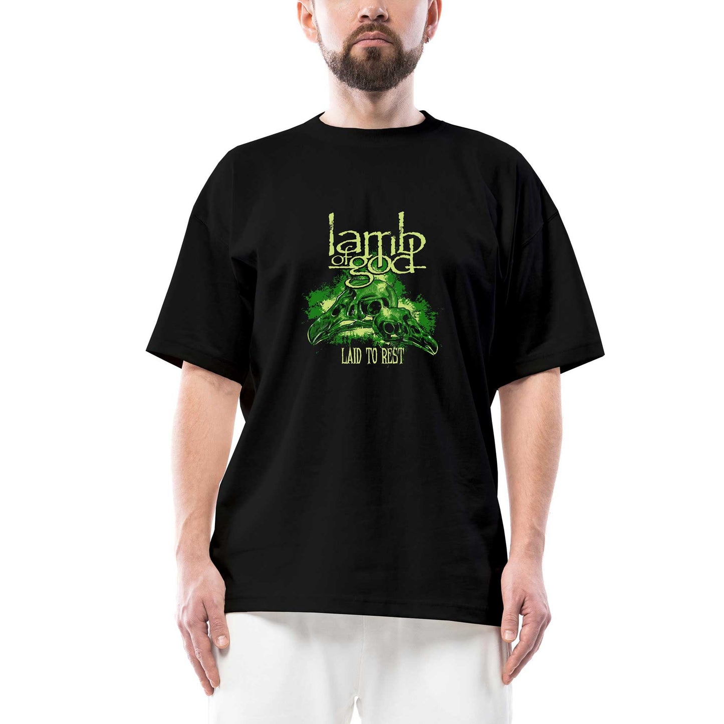 Lamb Of God Genre Oversize Siyah Tişört