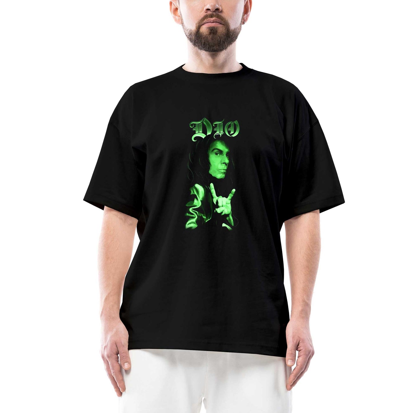 Dio Face Oversize Siyah Tişört