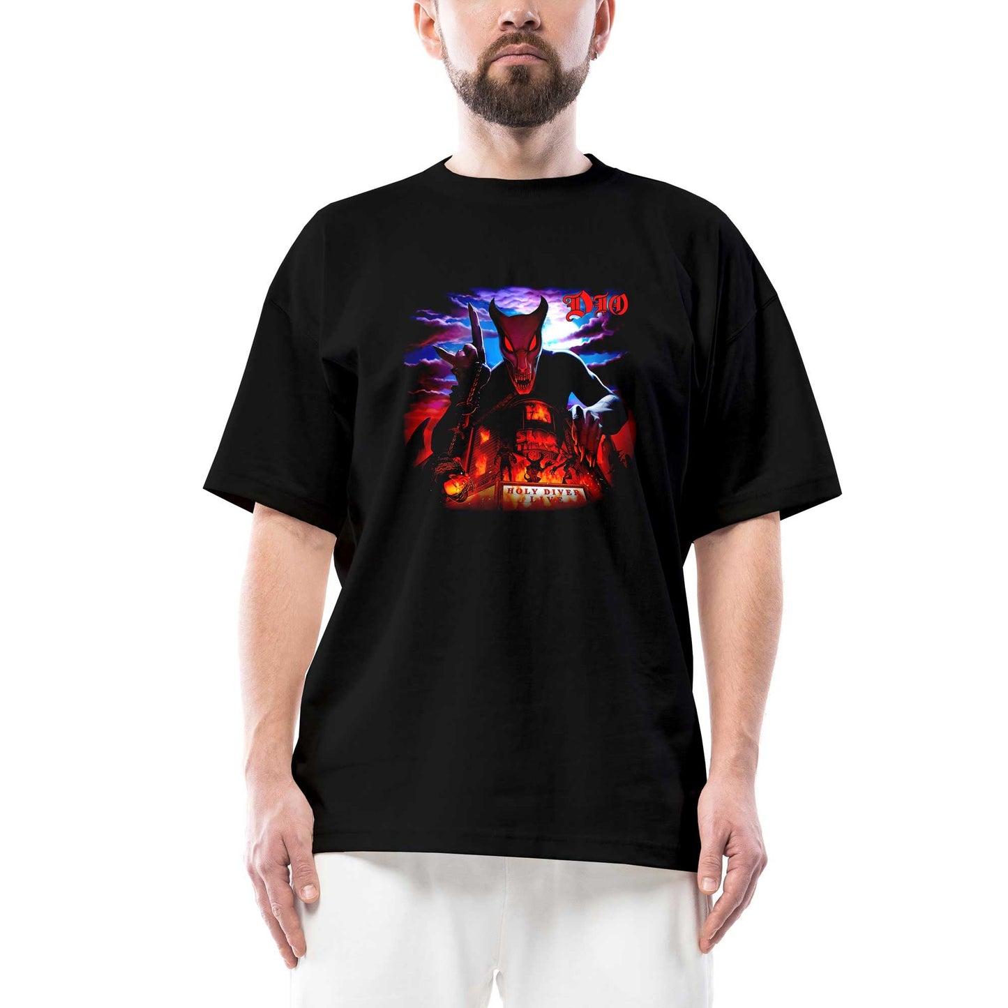 Dio Holy Diver Live Oversize Siyah Tişört
