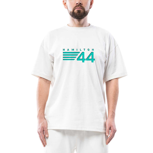 Hamilton 44 Oversize Beyaz Tişört
