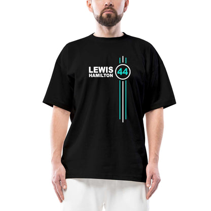 F1 Lewis Hamilton 44 Oversize Siyah Tişört