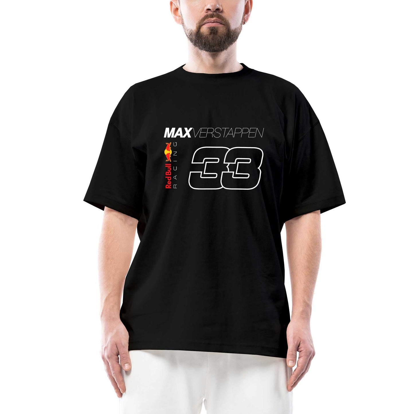 F1 33 Max Verstappen Oversize Siyah Tişört