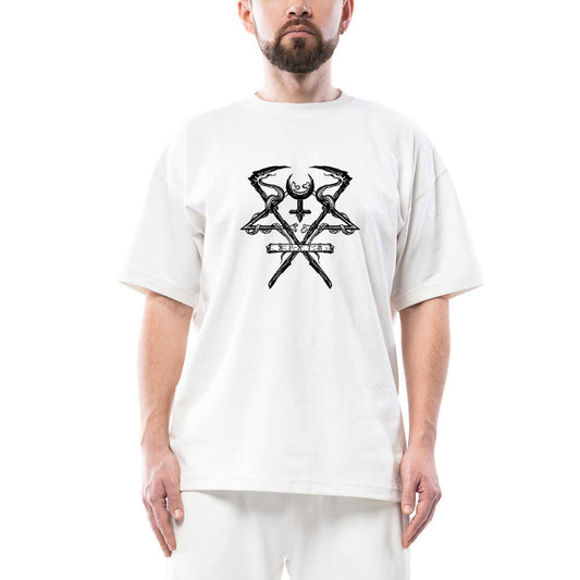 Lorna Shore Logo Oversize Beyaz Tişört