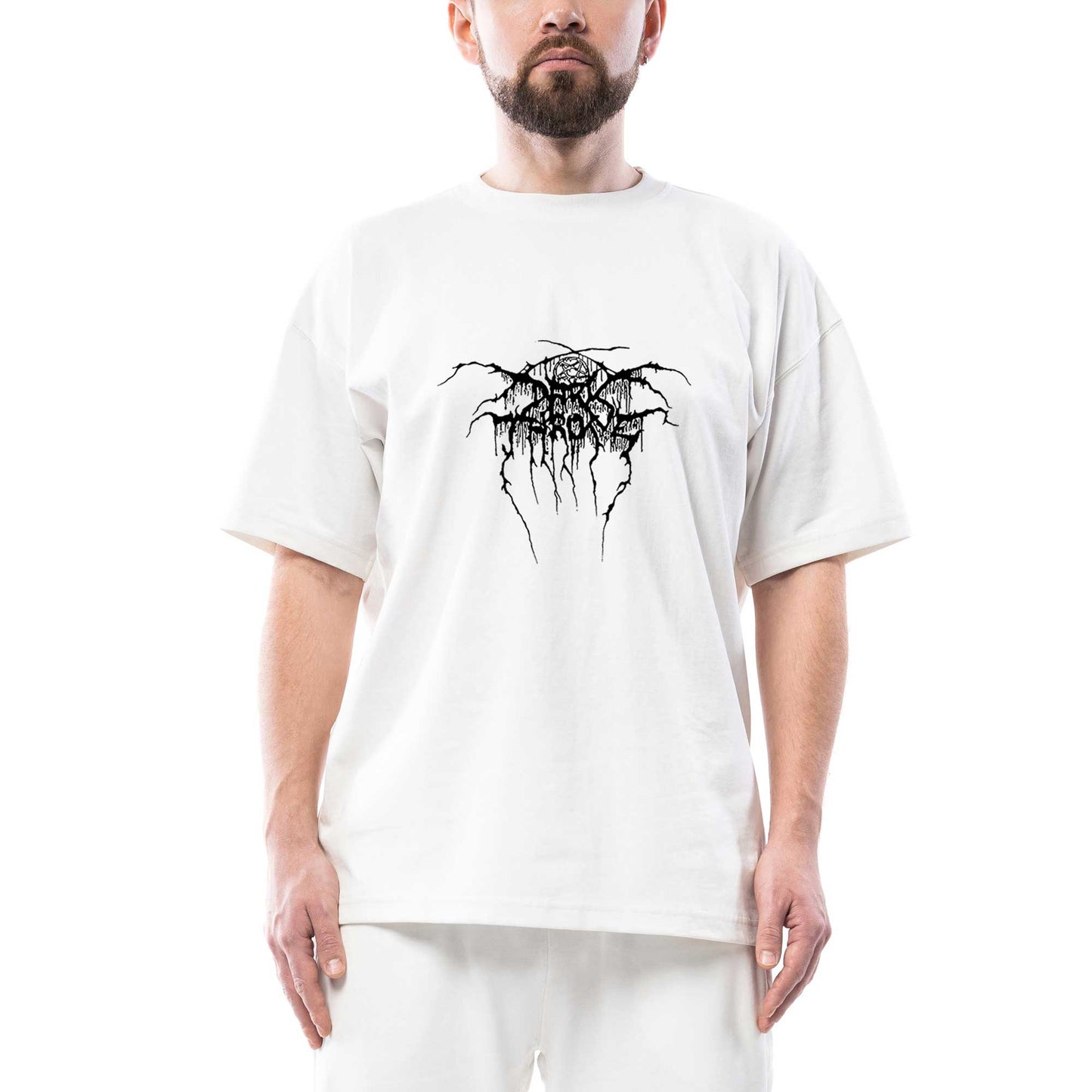 Darkthrone Logo2 Oversize Beyaz Tişört