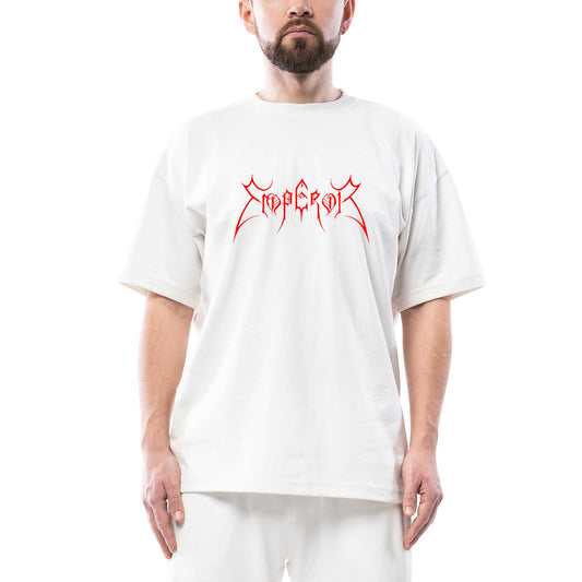 Emperor Logo Red Oversize Beyaz Tişört