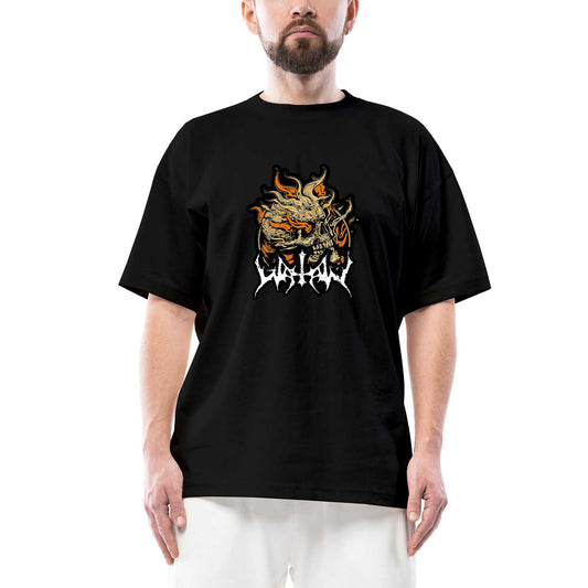 Watain Skull Oversize Siyah Tişört