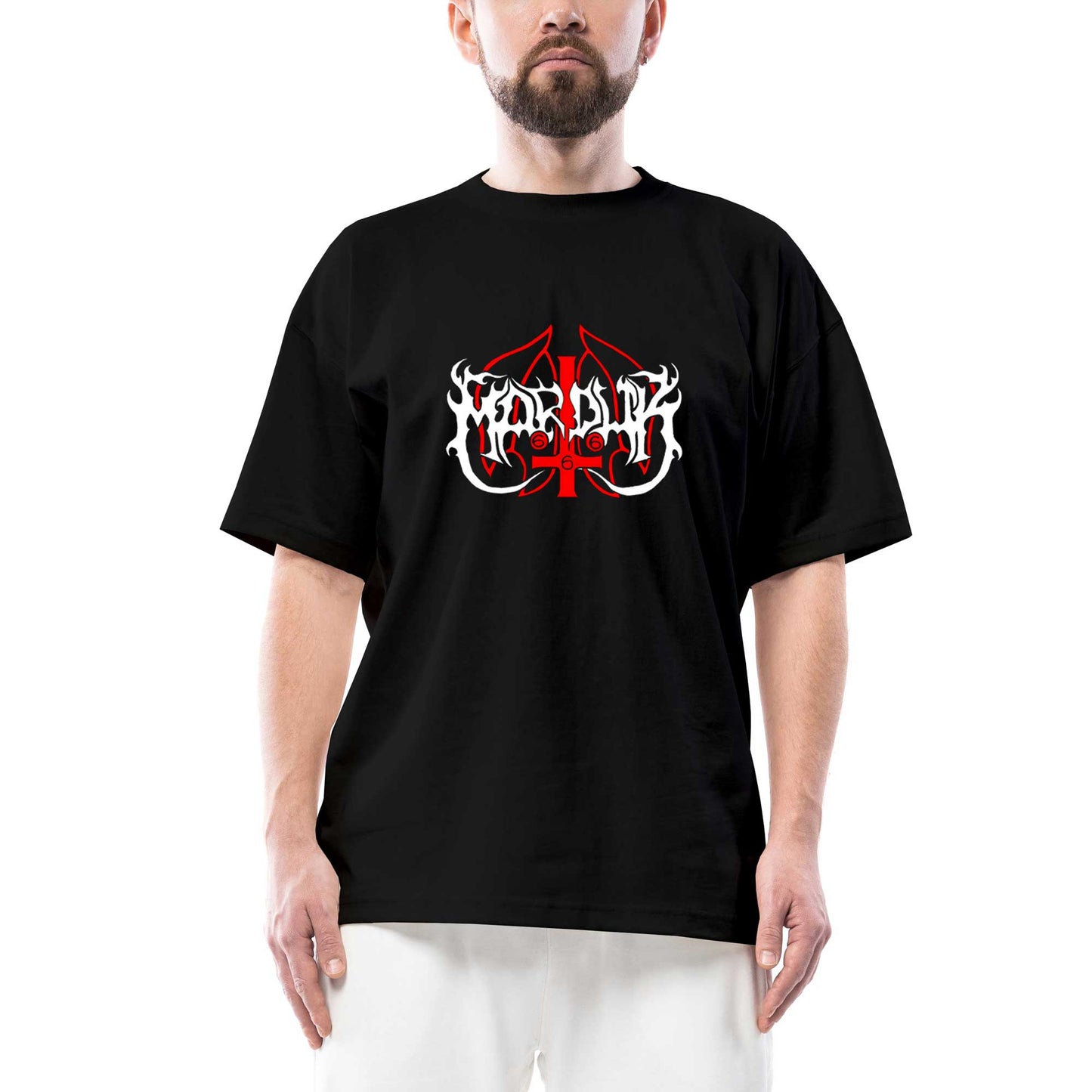 Marduk Logo Oversize Siyah Tişört