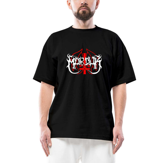 Marduk Logo Oversize Siyah Tişört