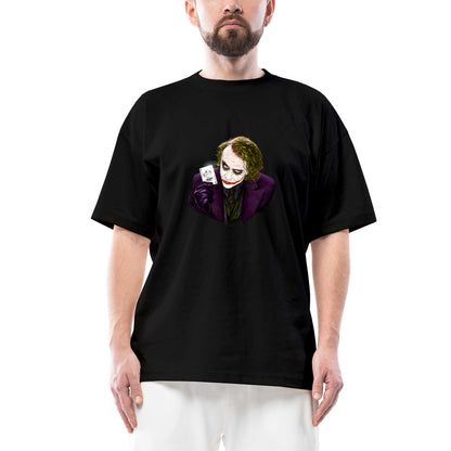 Joker Poker Card Oversize Siyah Tişört