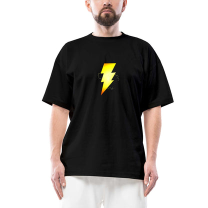 Shazam Logo Oversize Siyah Tişört