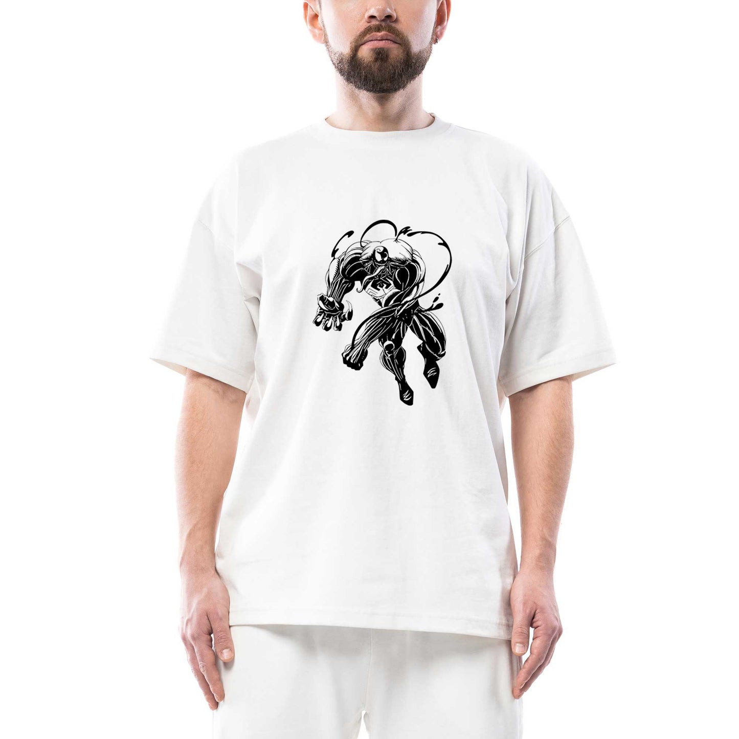Venom Oversize Beyaz Tişört