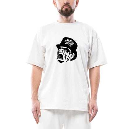 King Diamond Face Oversize Beyaz Tişört