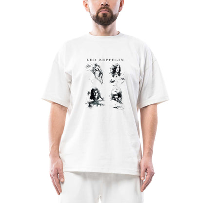 Led Zeppelin The Complete Oversize Beyaz Tişört