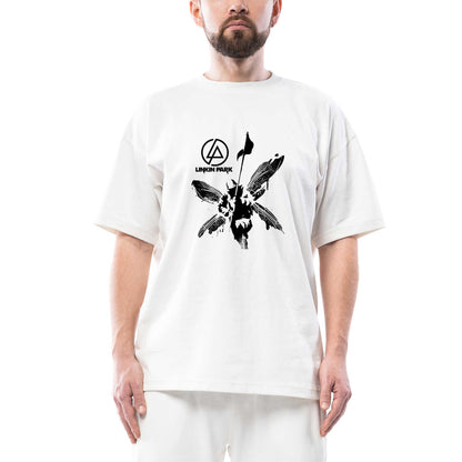 Linkin Park Butterfly Oversize Beyaz Tişört