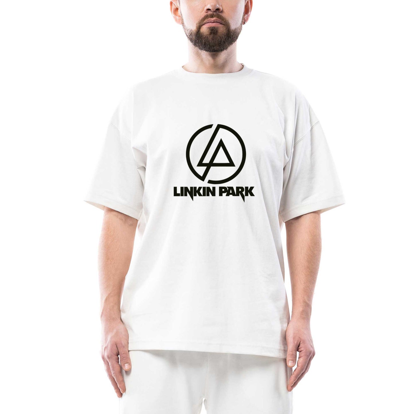 Linkin Park Logo Oversize Beyaz Tişört