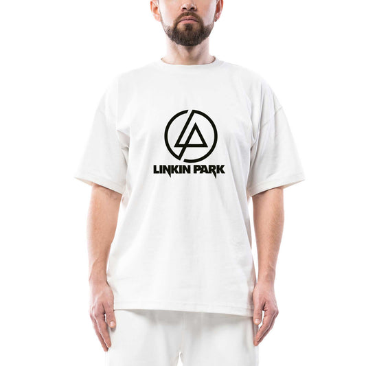 Linkin Park Logo Oversize Beyaz Tişört