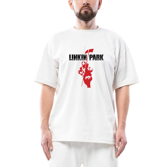 Linkin Park Soilder Oversize Beyaz Tişört