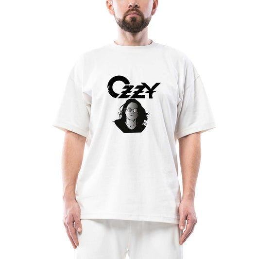 Ozzy Osbounre Head Oversize Beyaz Tişört