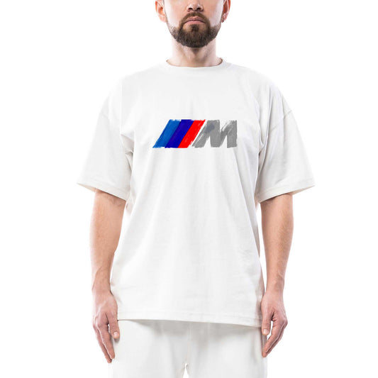BMW M Power Brush Oversize Beyaz Tişört