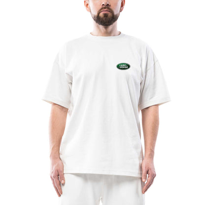 Land Rover Logo Oversize Beyaz Tişört
