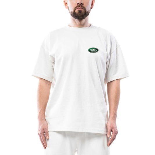 Land Rover Logo Oversize Beyaz Tişört