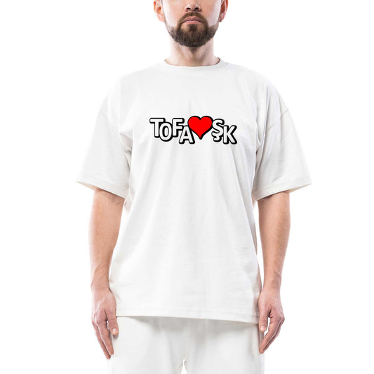 Tofaş Tofaşk Oversize Beyaz Tişört