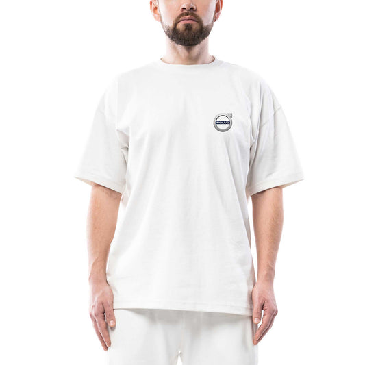 Volvo Logo Oversize Beyaz Tişört