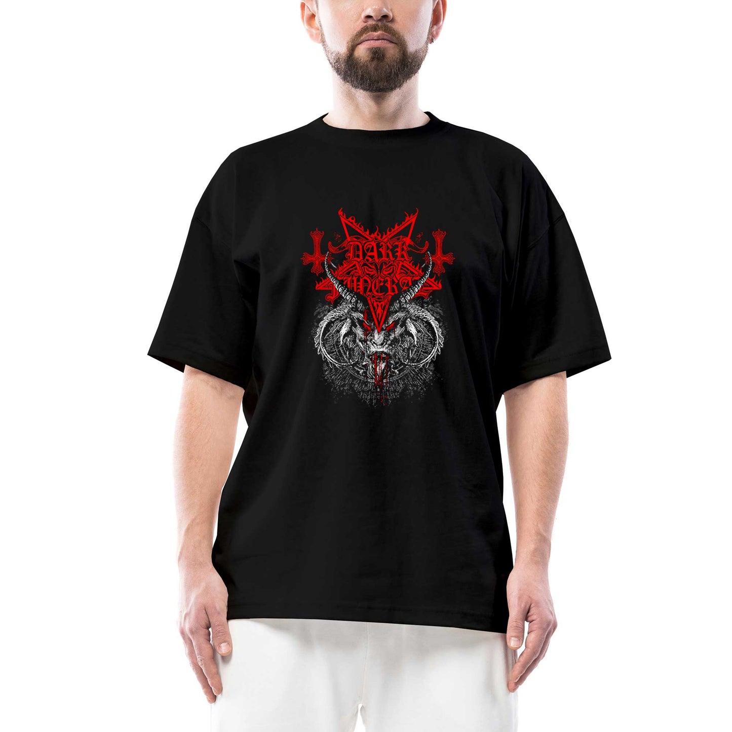 Dark Funeral Demon Head Oversize Siyah Tişört