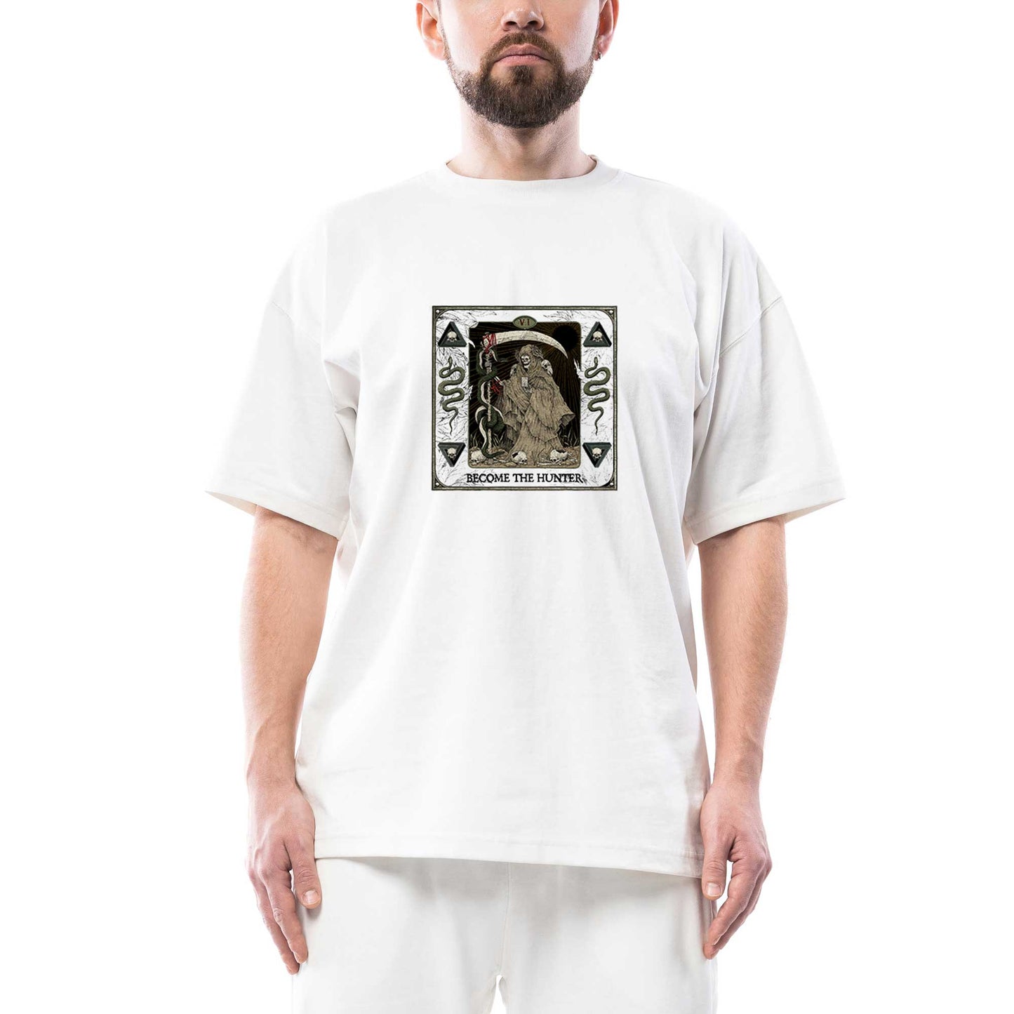 Suicide Silence Become The Hunter Artwork Oversize Beyaz Tişört