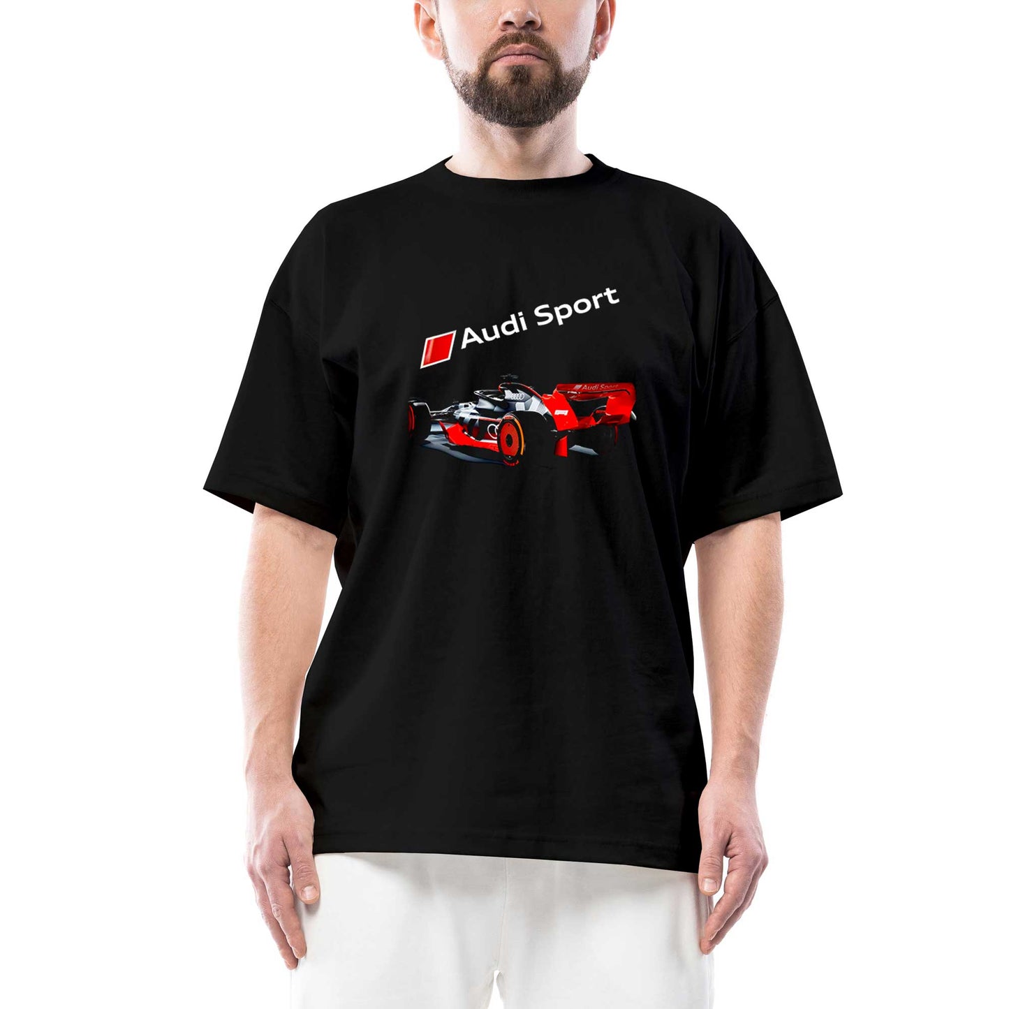 F1 Audi Sport Oversize Siyah Tişört