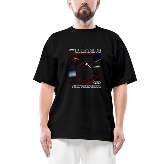F1 Breaking Oversize Siyah Tişört
