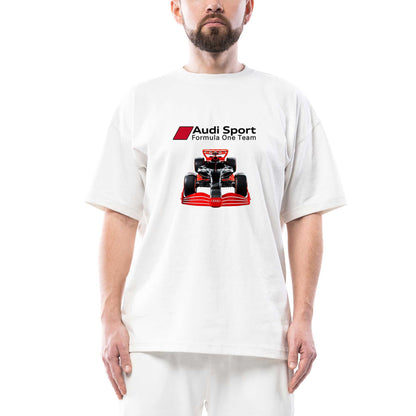 F1 Audi Sport Formula Oversize Beyaz Tişört