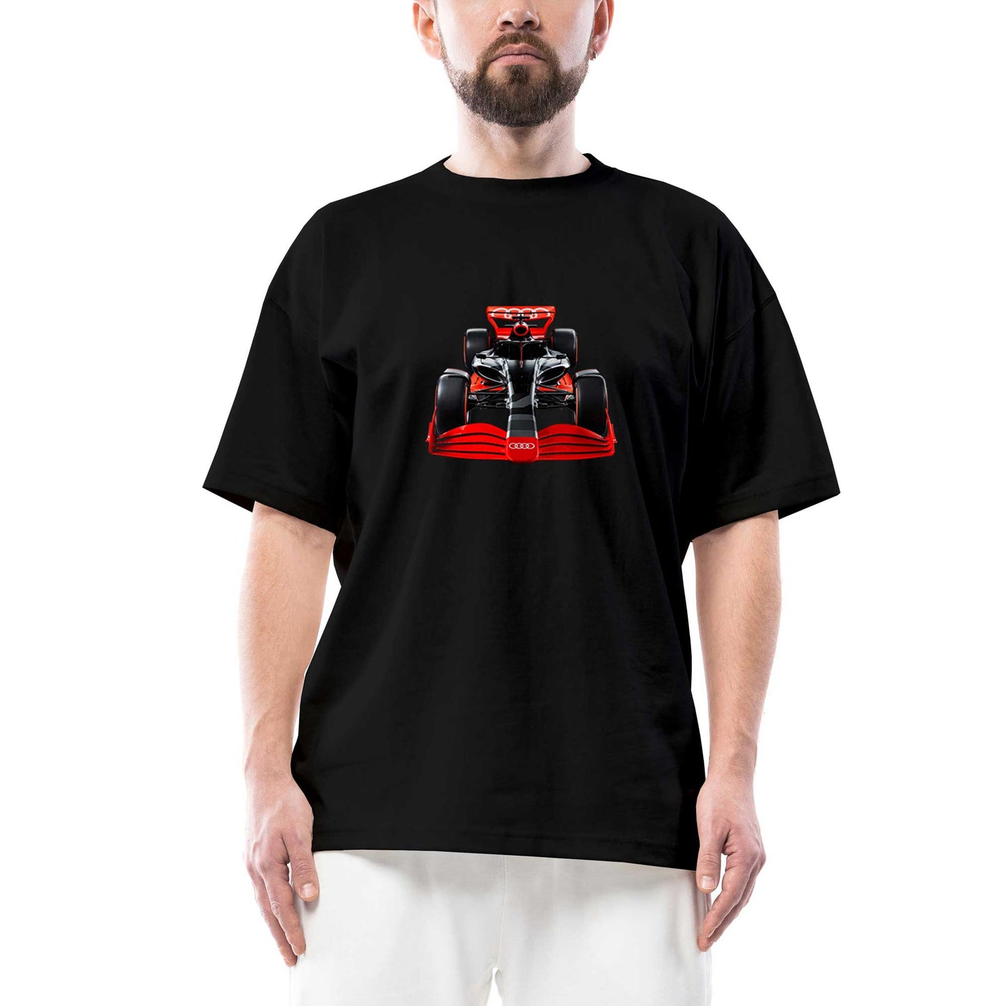 F1 Audi Formula Oversize Siyah Tişört