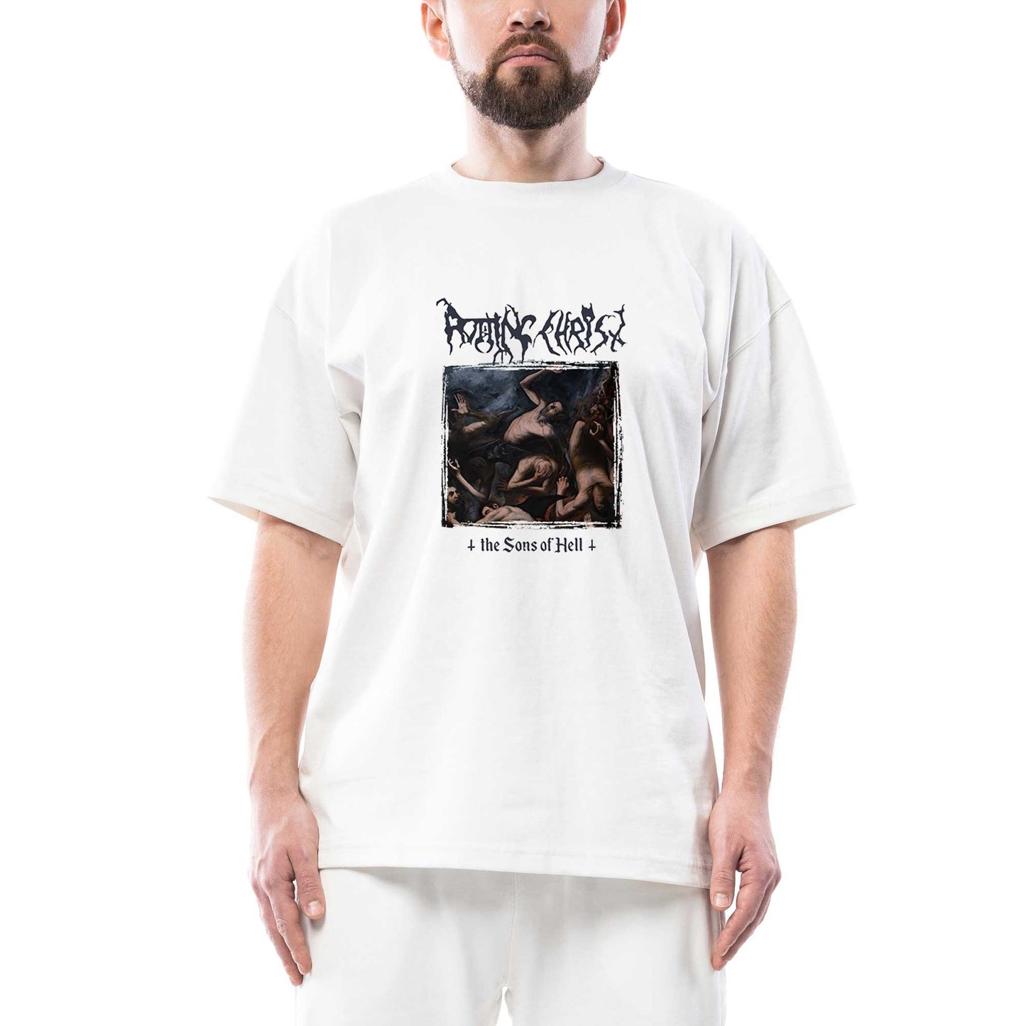 Rotting Christ The Sons Of Hell Oversize Beyaz Tişört