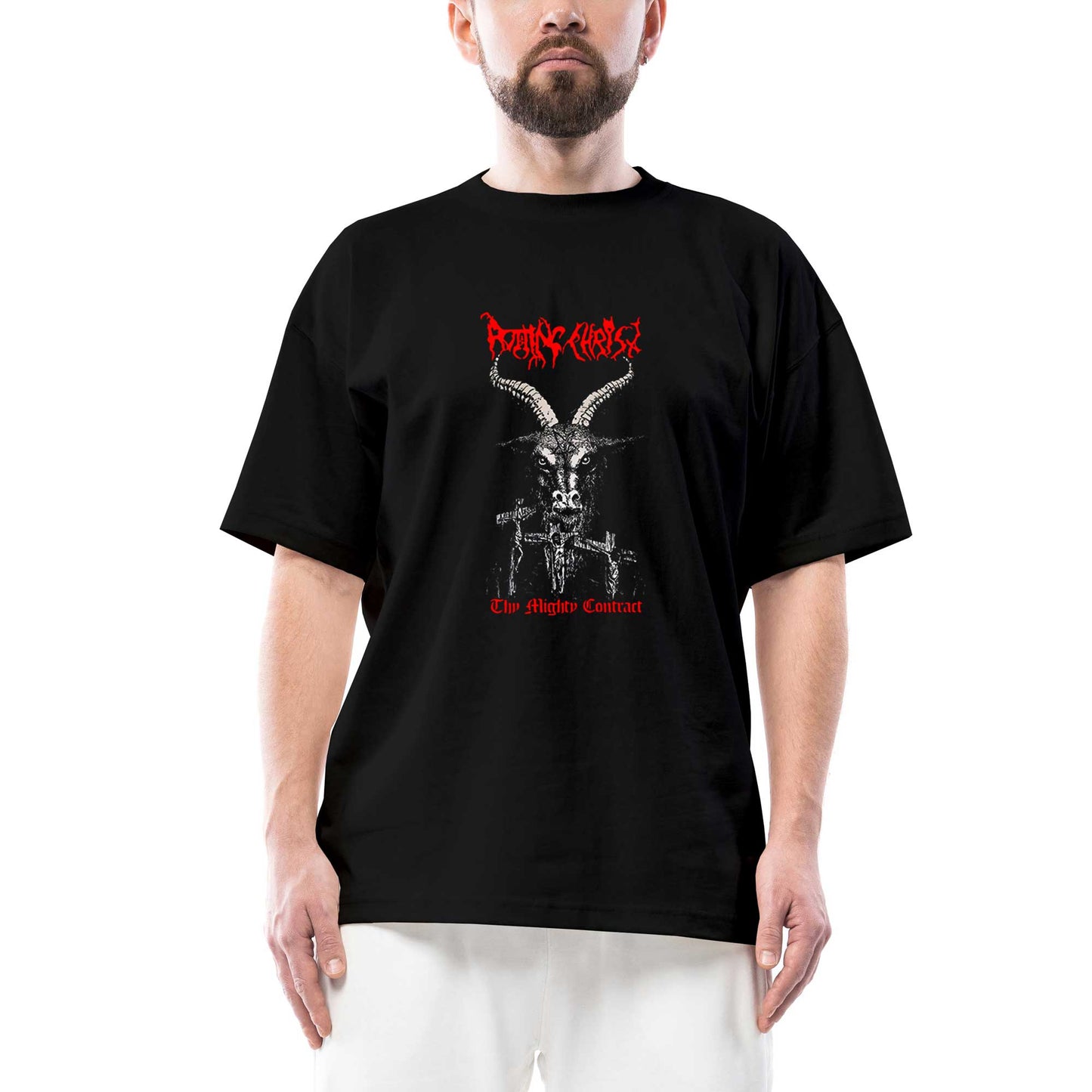 Rotting Christ Thy Mighty Contract Oversize Siyah Tişört