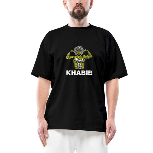 Khabib Graphic Oversize Siyah Tişört