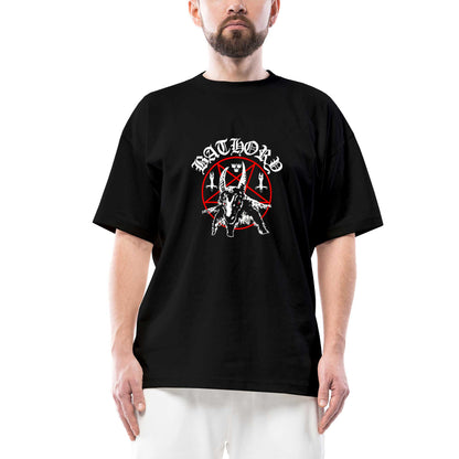 Bathory Graphic Oversize Siyah Tişört