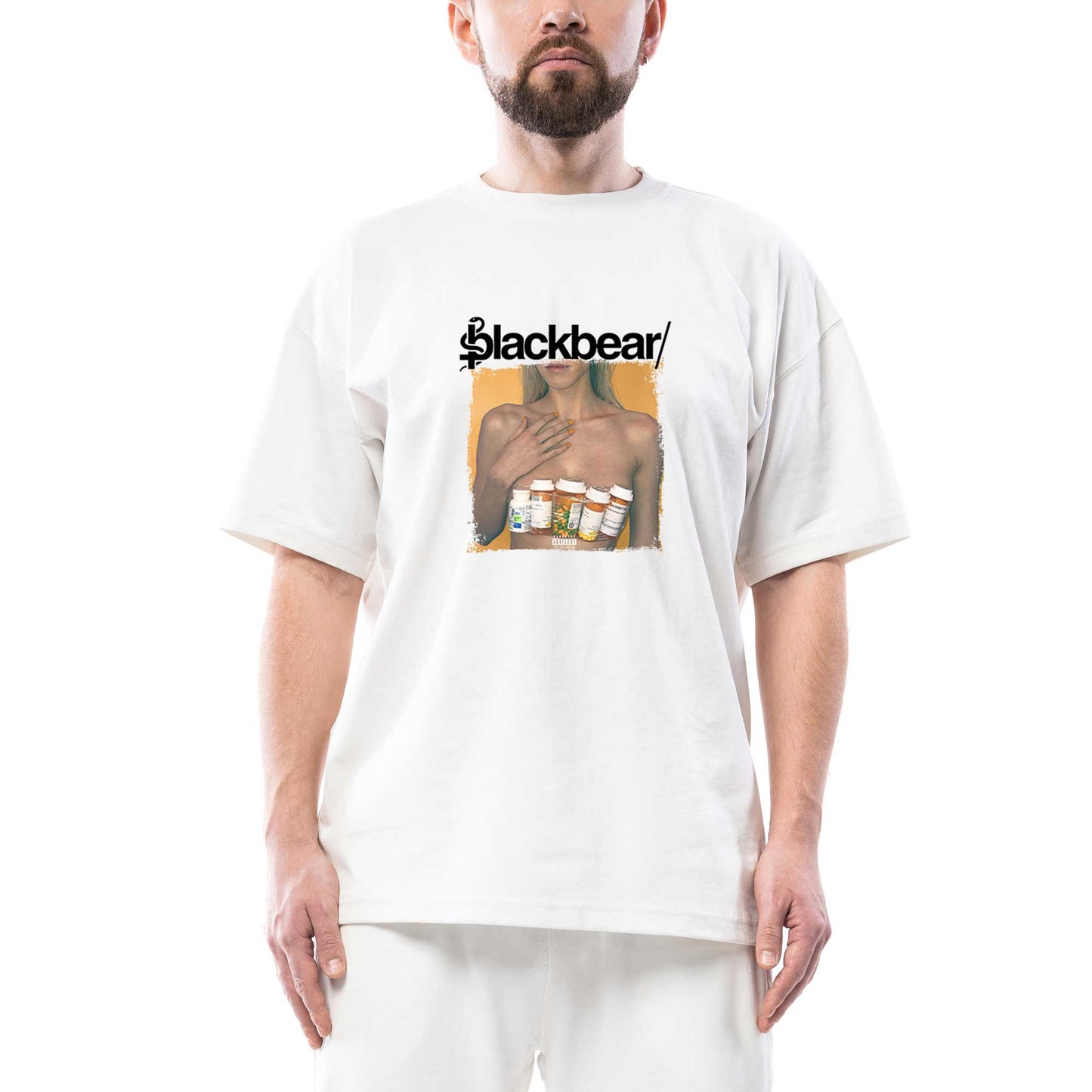 Blackbear Digital Drugs Oversize Beyaz Tişört