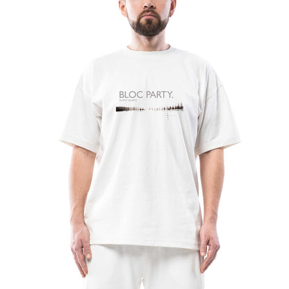 Bloc Party Silent Alarm Oversize Beyaz Tişört