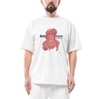 Body Count Carnivore Oversize Beyaz Tişört