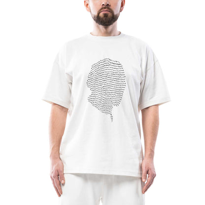 Brand New 3 Demos Reworked Oversize Beyaz Tişört